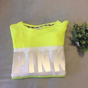 SOLD Neon glow VS PINK crew neck hoodie